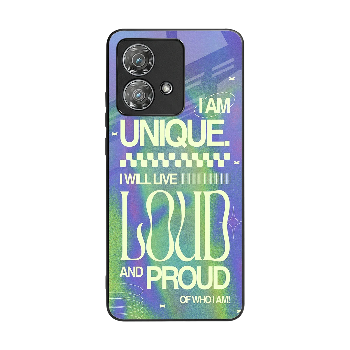 Uniquely Me back phone cover | glass case for motorola edge 40 neo 5g