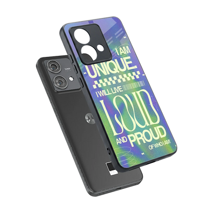 Uniquely Me sleek motorola edge 40 neo 5g cover with tempered glass back and TPU edges