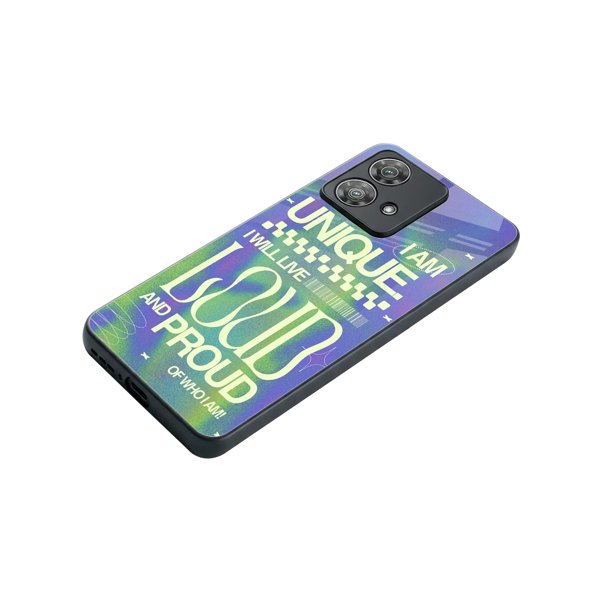Uniquely Me stylish phone case for motorola edge 40 neo 5g | glossy glass and slim fit