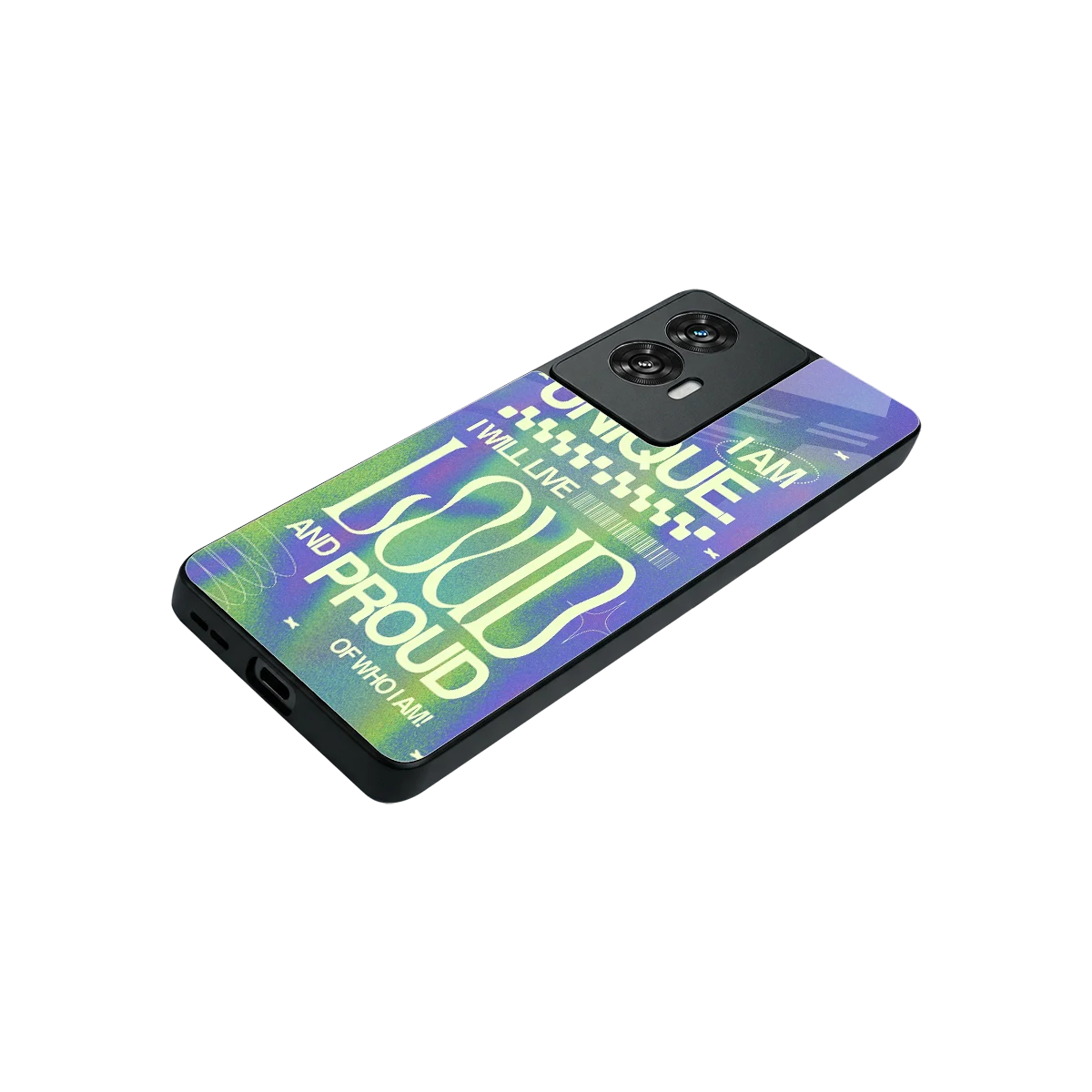 Uniquely Me stylish phone case for motorola edge 50 fusion | glossy glass and slim fit