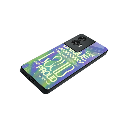 Uniquely Me stylish phone case for motorola edge 50 fusion | glossy glass and slim fit