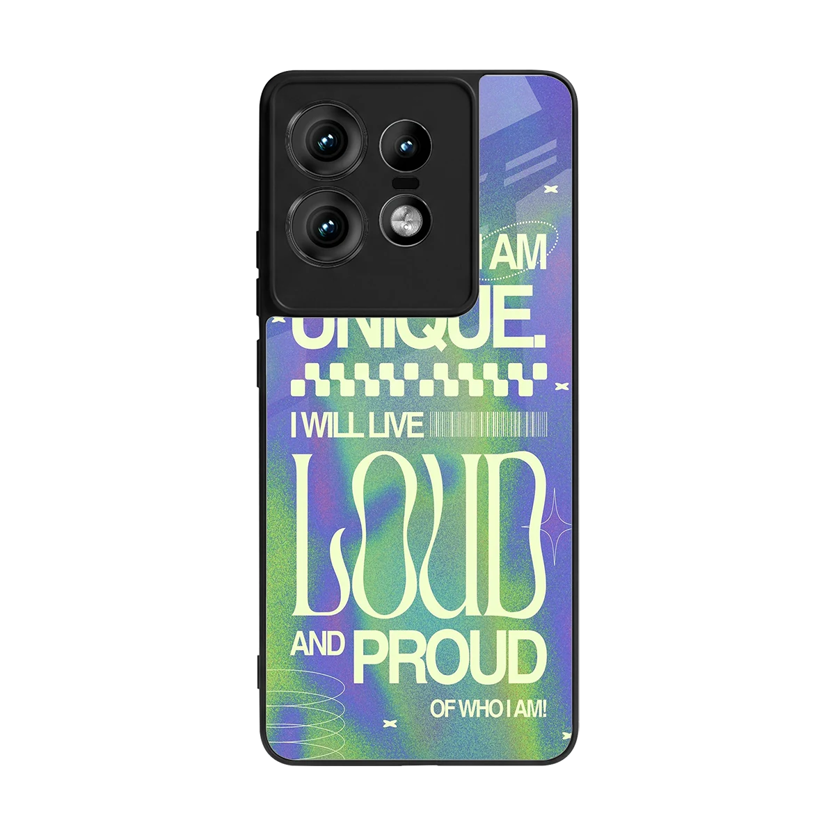 Uniquely Me back phone cover | glass case for motorola edge 50 pro