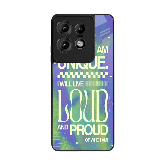 Uniquely Me back phone cover | glass case for motorola edge 50 pro