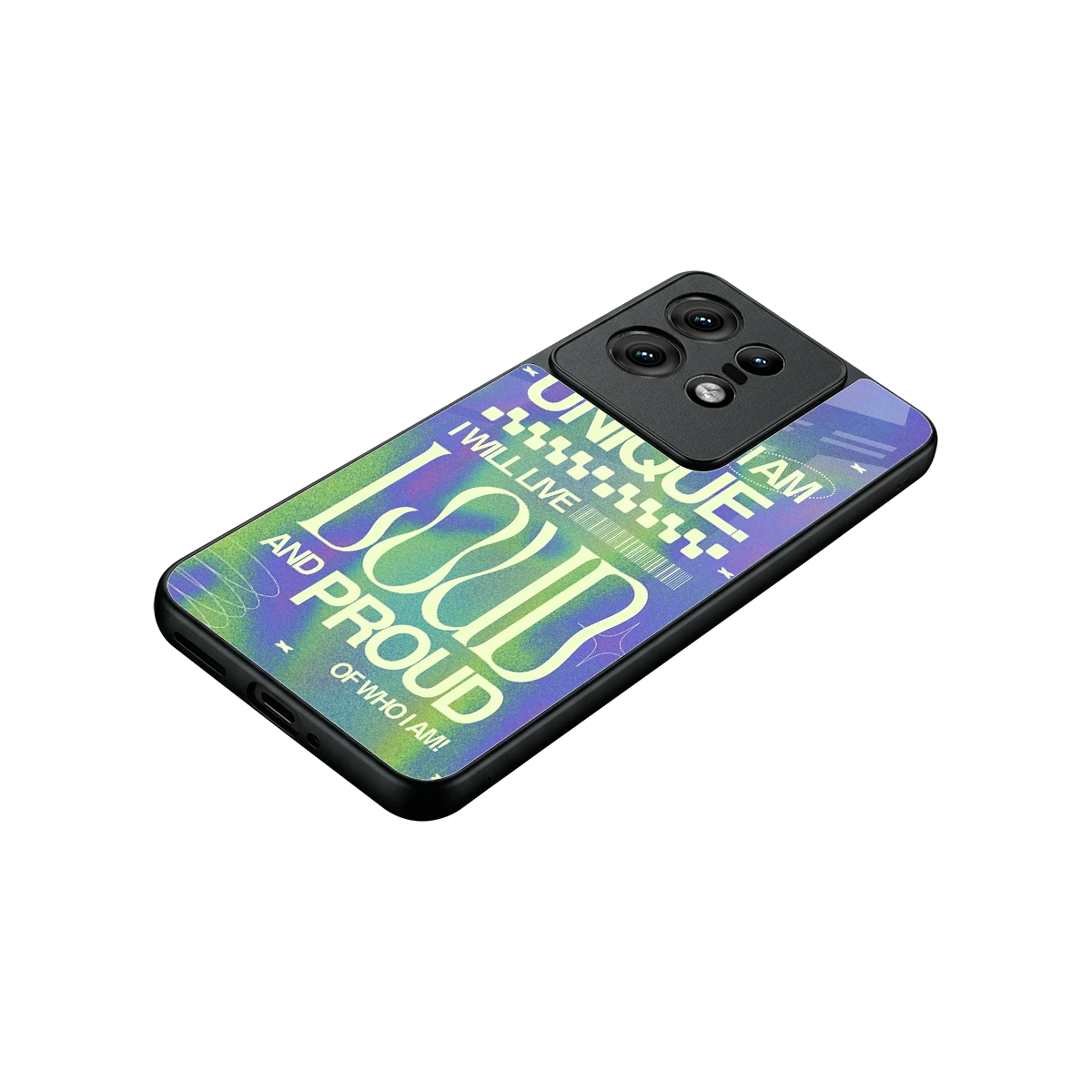 Uniquely Me stylish phone case for motorola edge 50 pro | glossy glass and slim fit