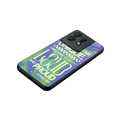 Uniquely Me stylish phone case for motorola edge 50 pro | glossy glass and slim fit