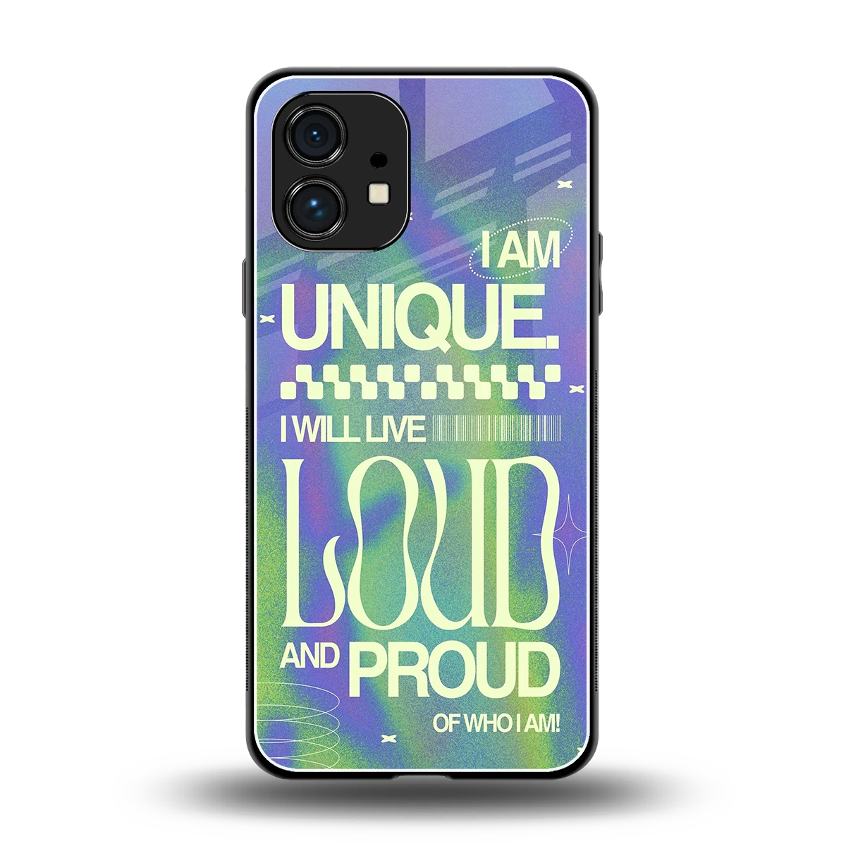 Uniquely Me back phone cover | glass case for nothing phone 1