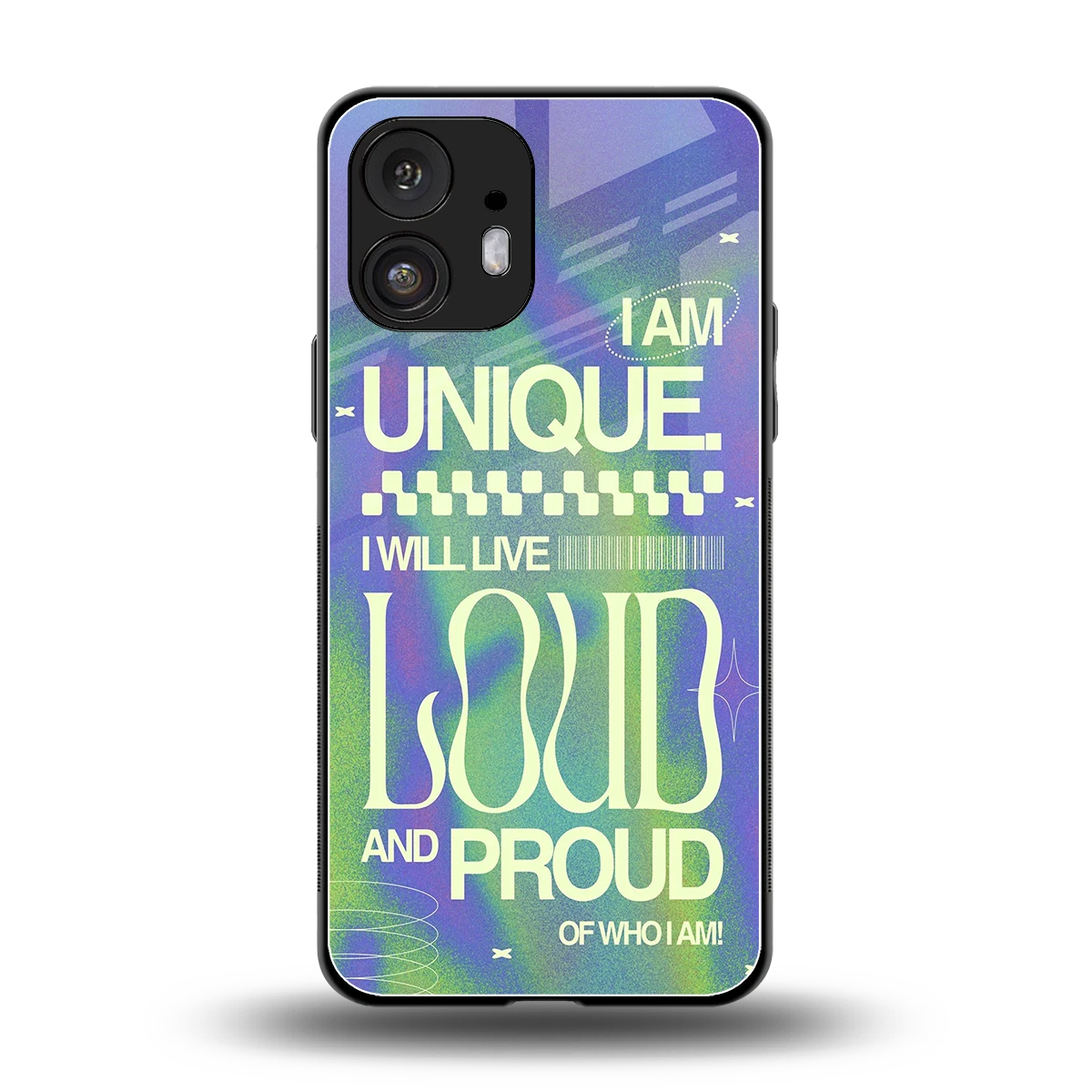 Uniquely Me back phone cover | glass case for nothing phone 2