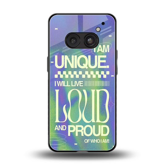Uniquely Me back phone cover | glass case for nothing phone 2a