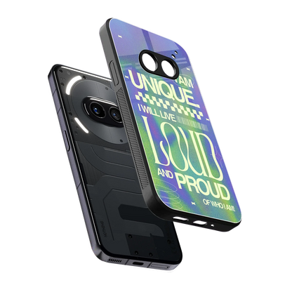 Uniquely Me sleek nothing phone 2a cover with tempered glass back and TPU edges