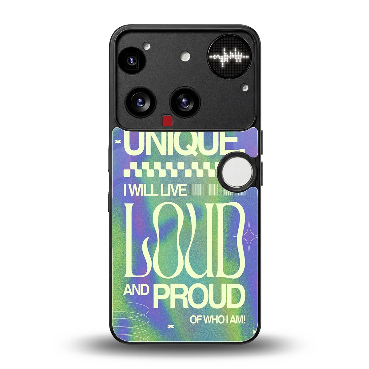 Uniquely Me back phone cover | glass case for nothing phone 3