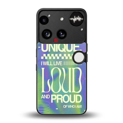 Uniquely Me back phone cover | glass case for nothing phone 3