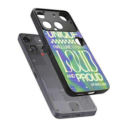 Uniquely Me sleek nothing phone 3 cover with tempered glass back and TPU edges