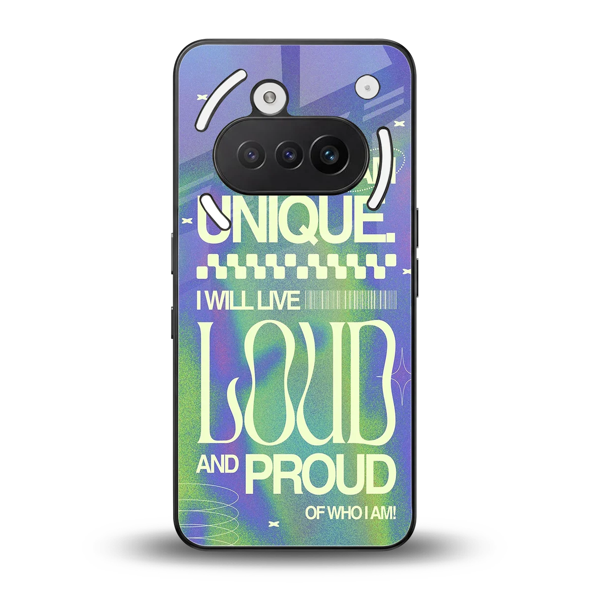 Uniquely Me back phone cover | glass case for nothing phone 3a