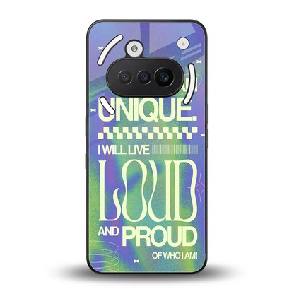 Uniquely Me back phone cover | glass case for nothing phone 3a