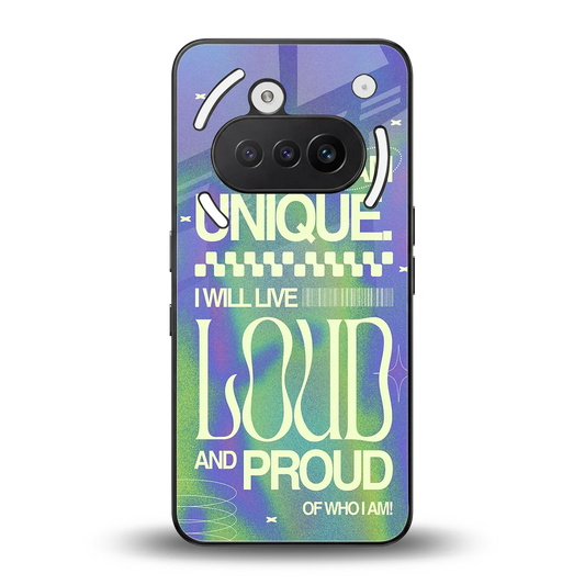 Uniquely Me back phone cover | glass case for nothing phone 3a