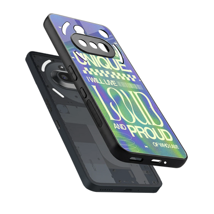 Uniquely Me sleek nothing phone 3a cover with tempered glass back and TPU edges