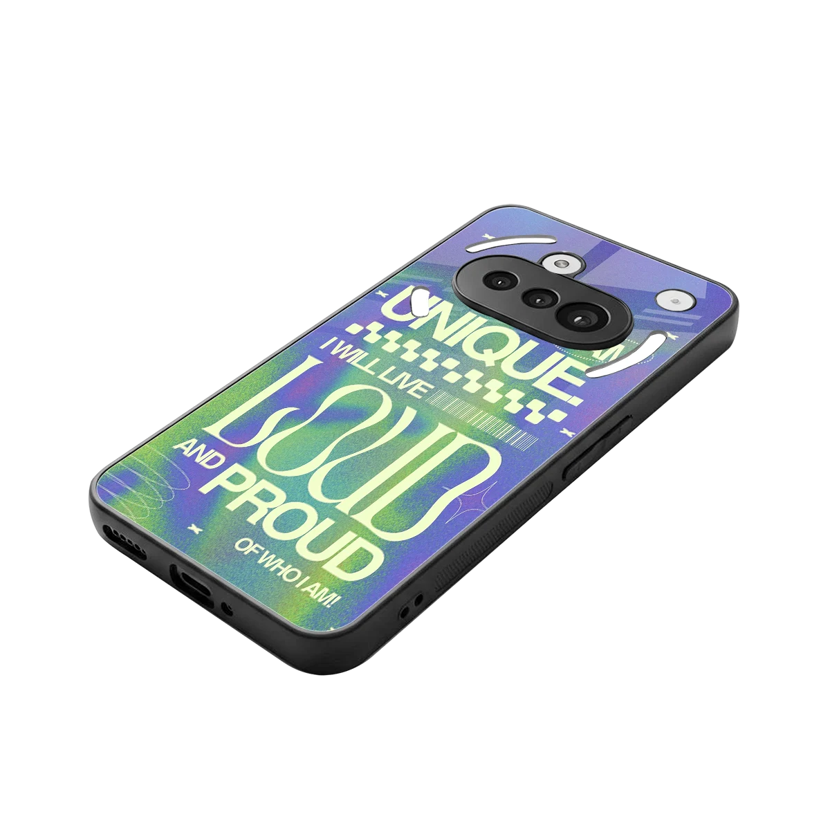 Uniquely Me stylish phone case for nothing phone 3a | glossy glass and slim fit