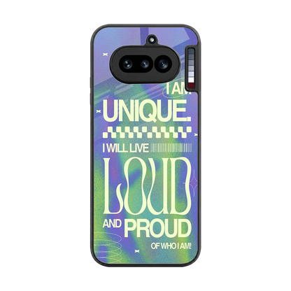 Uniquely Me back phone cover | glass case for nothing phone 4a