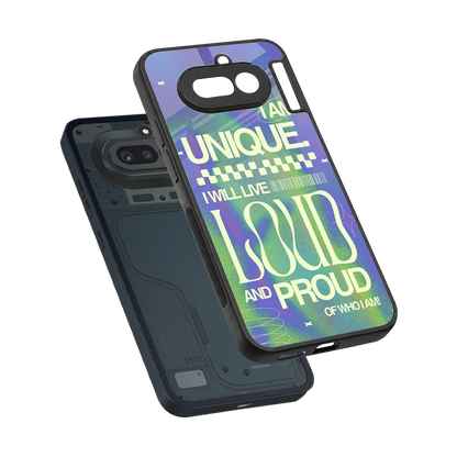 Uniquely Me sleek nothing phone 4a cover with tempered glass back and TPU edges