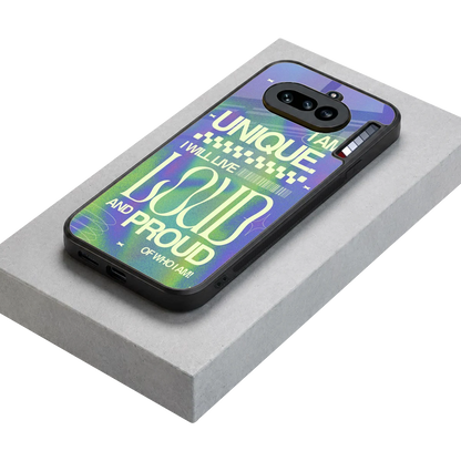 Uniquely Me stylish phone case for nothing phone 4a | glossy glass and slim fit