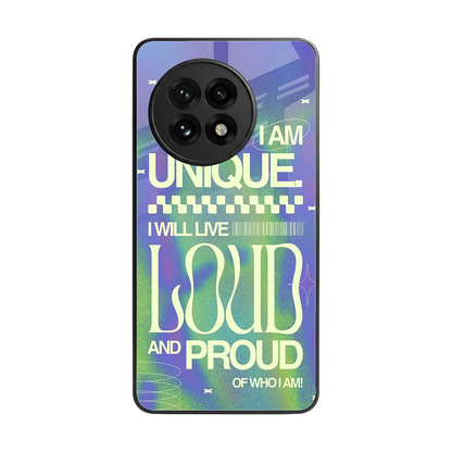 Uniquely Me back phone cover | glass case for oneplus 13r