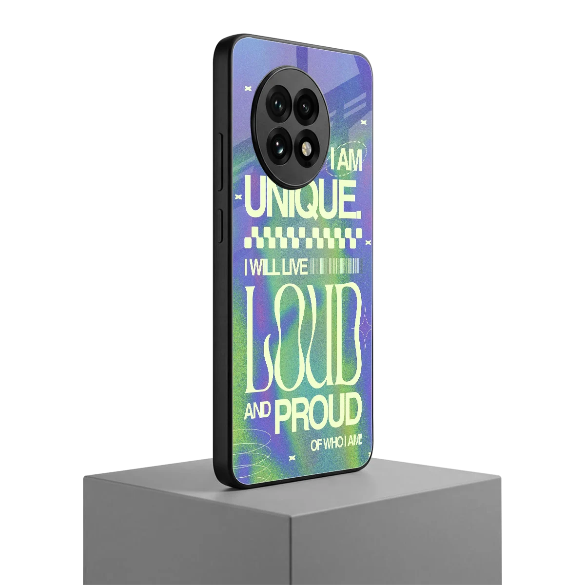 Uniquely Me oneplus 13r mobile cover | shockproof glass phone case
