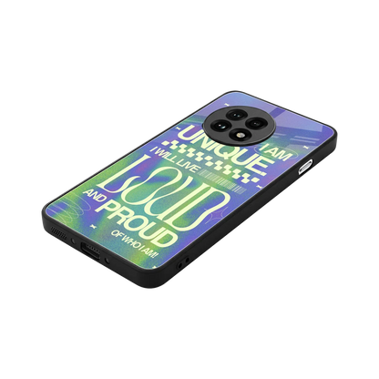 Uniquely Me stylish phone case for oneplus 13r | glossy glass and slim fit