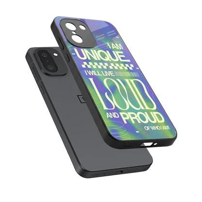 Uniquely Me sleek oneplus 15r cover with tempered glass back and TPU edges