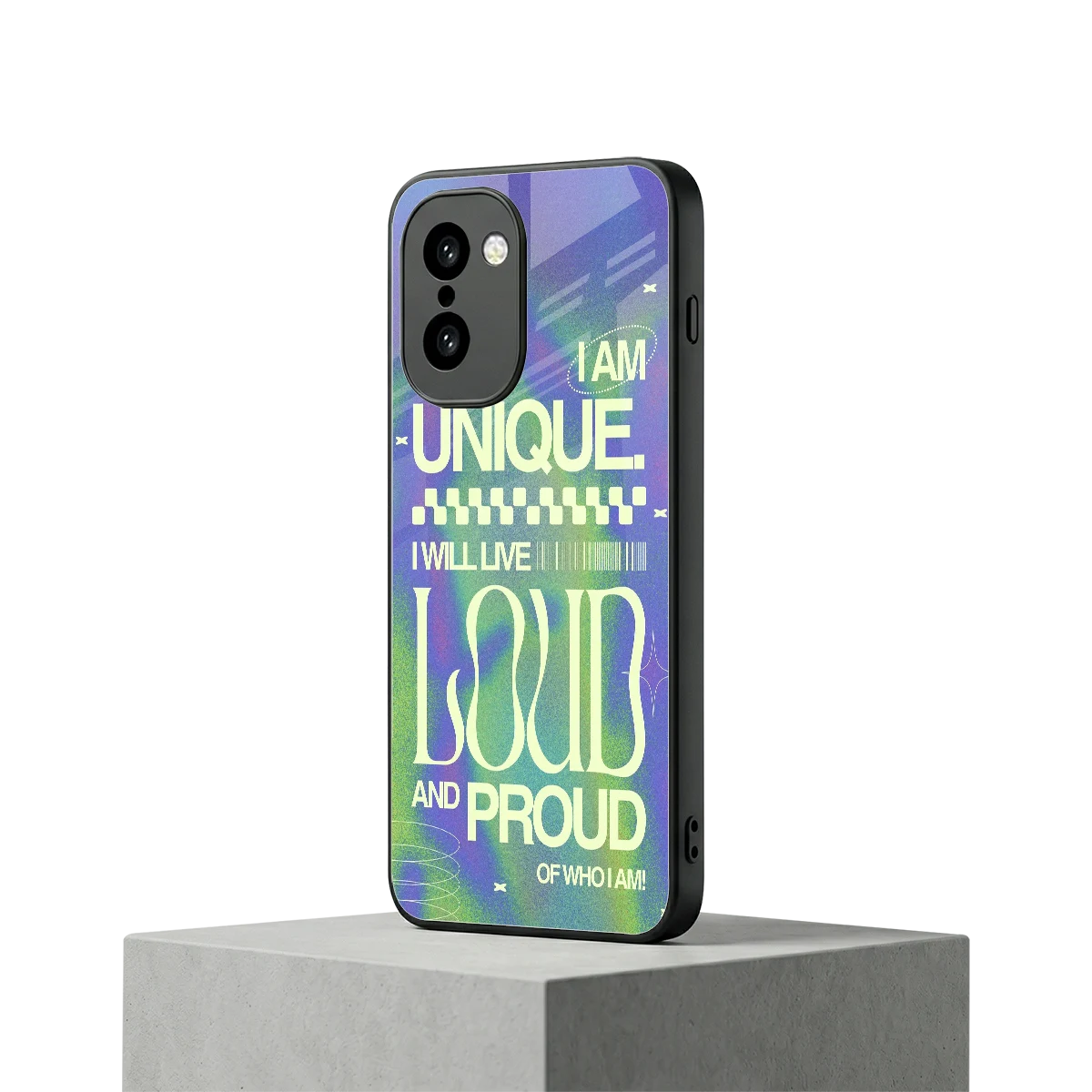 Uniquely Me oneplus 15r mobile cover | shockproof glass phone case