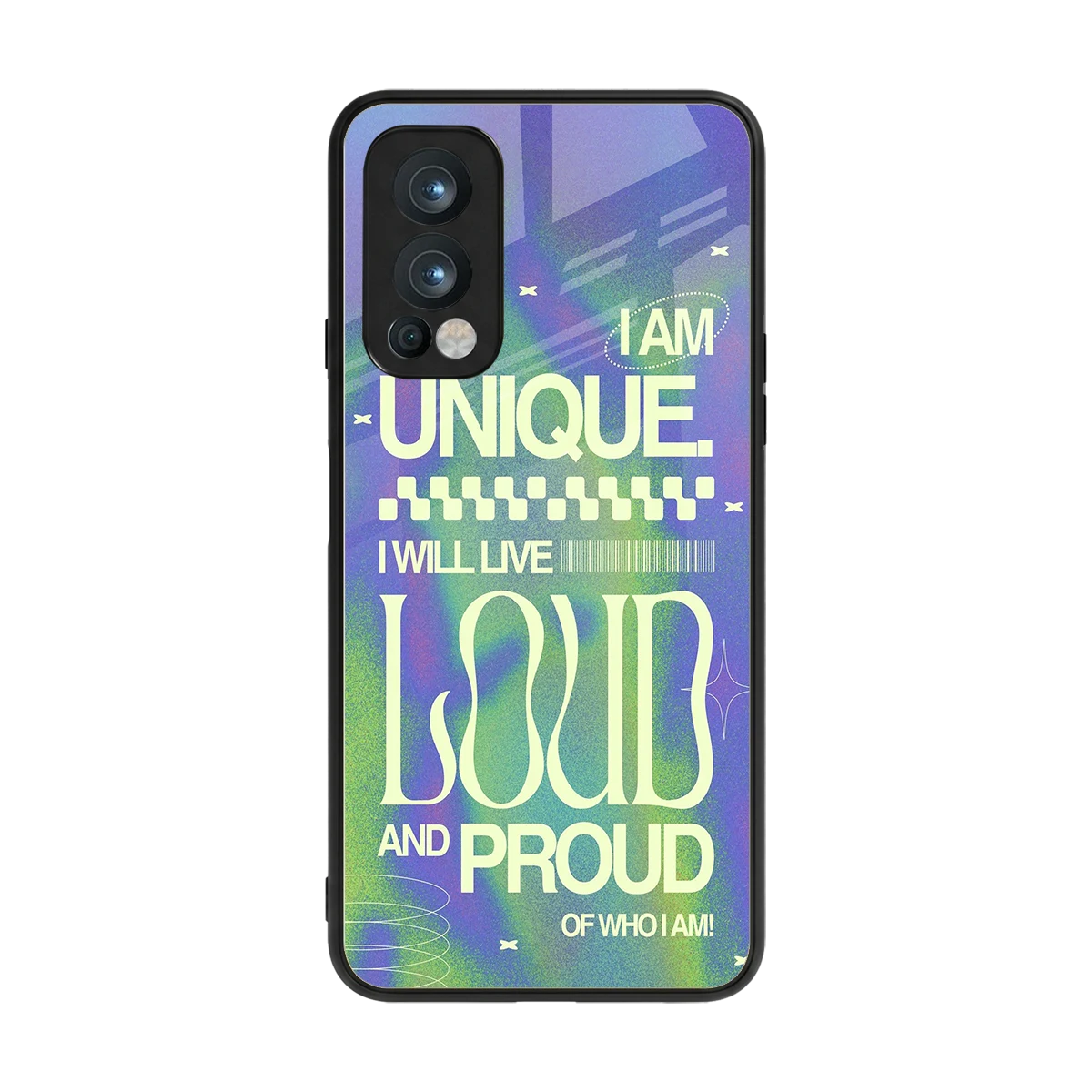 Uniquely Me back phone cover | glass case for oneplus nord 2