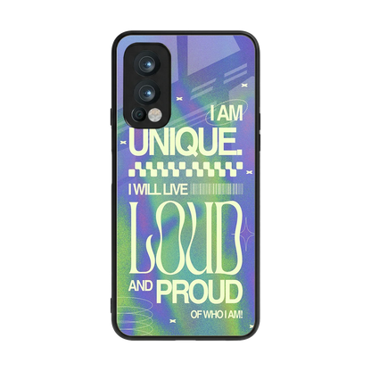 Uniquely Me back phone cover | glass case for oneplus nord 2
