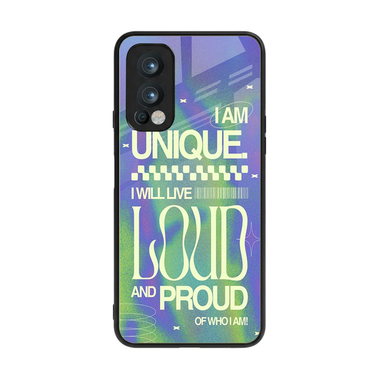 Uniquely Me back phone cover | glass case for oneplus nord 2