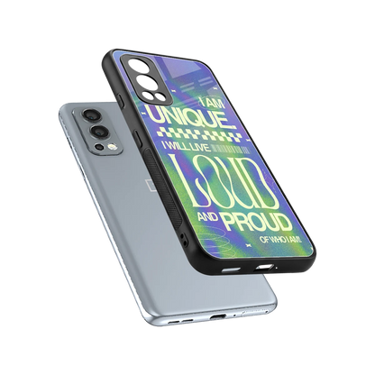 Uniquely Me sleek oneplus nord 2 cover with tempered glass back and TPU edges