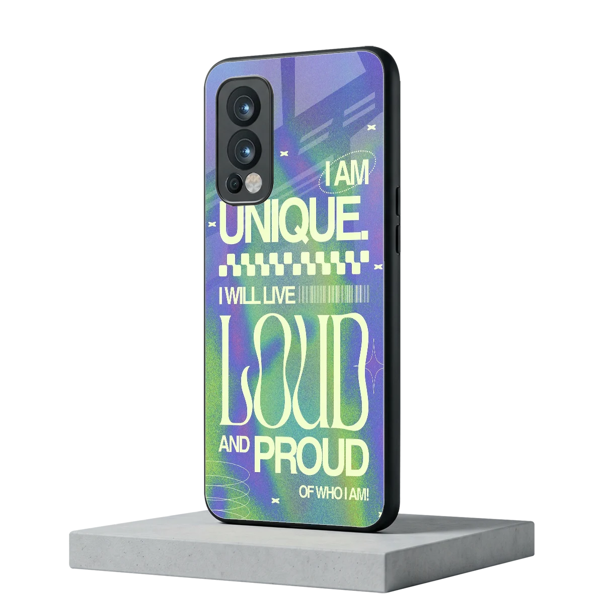 Uniquely Me oneplus nord 2 mobile cover | shockproof glass phone case
