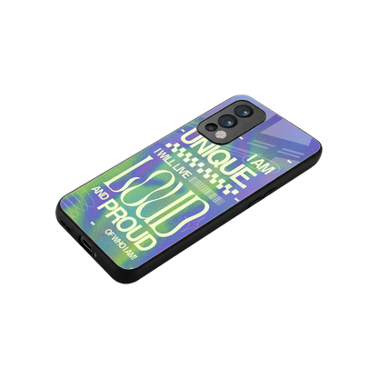 Uniquely Me stylish phone case for oneplus nord 2 | glossy glass and slim fit