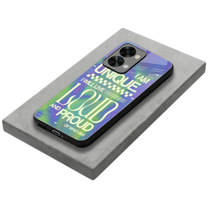 Uniquely Me stylish phone case for oneplus nord 2t | glossy glass and slim fit
