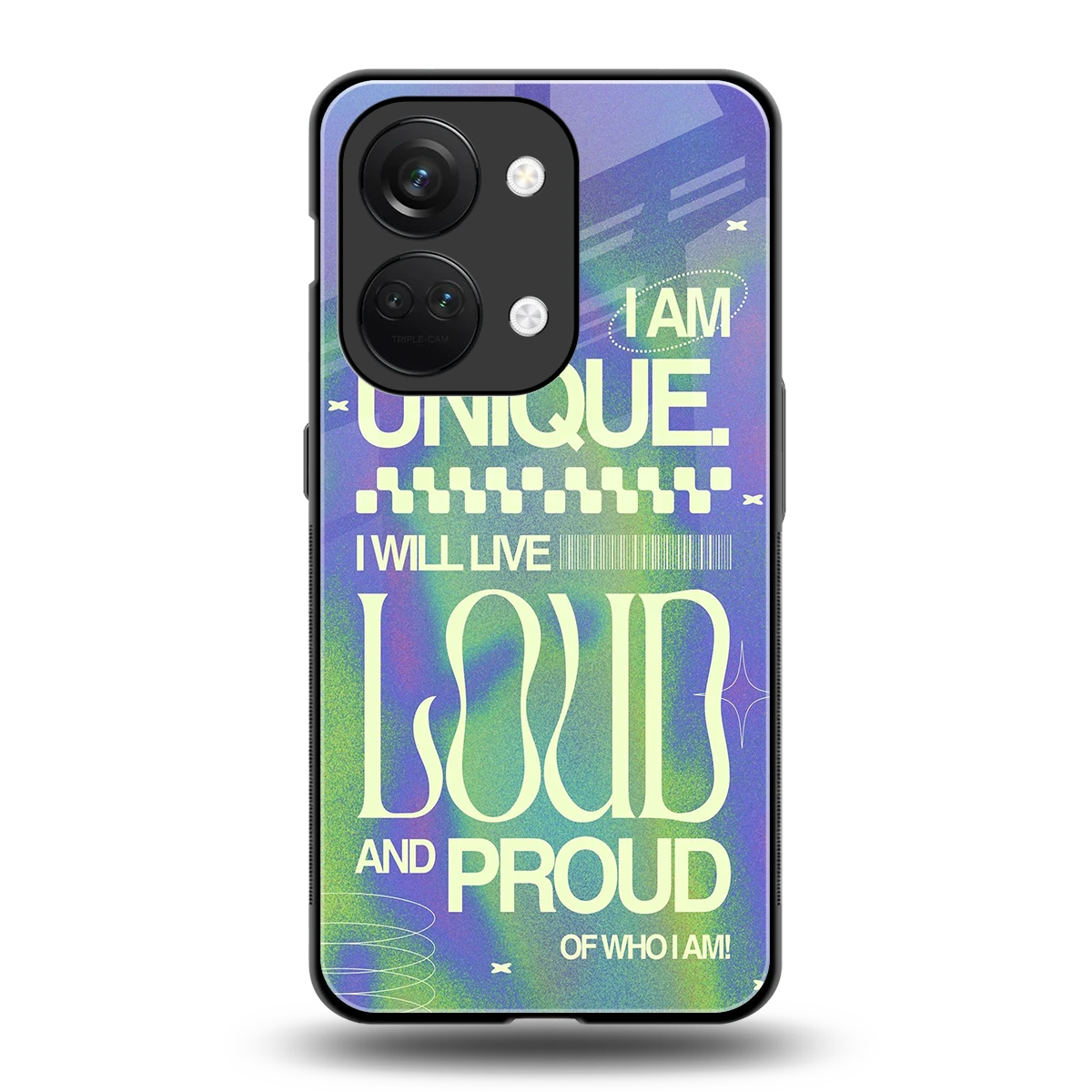 Uniquely Me back phone cover | glass case for oneplus nord 3