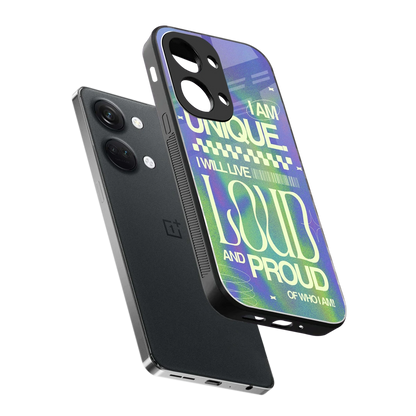 Uniquely Me sleek oneplus nord 3 cover with tempered glass back and TPU edges