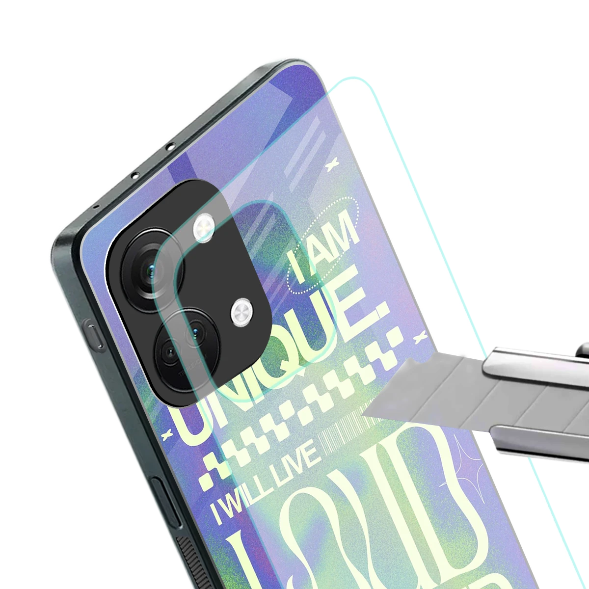 Uniquely Me stylish phone case for oneplus nord 3 | glossy glass and slim fit