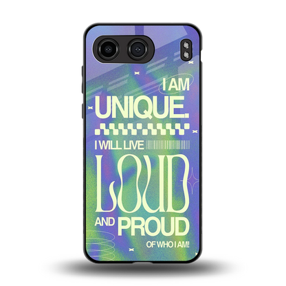 Uniquely Me back phone cover | glass case for oneplus nord 4