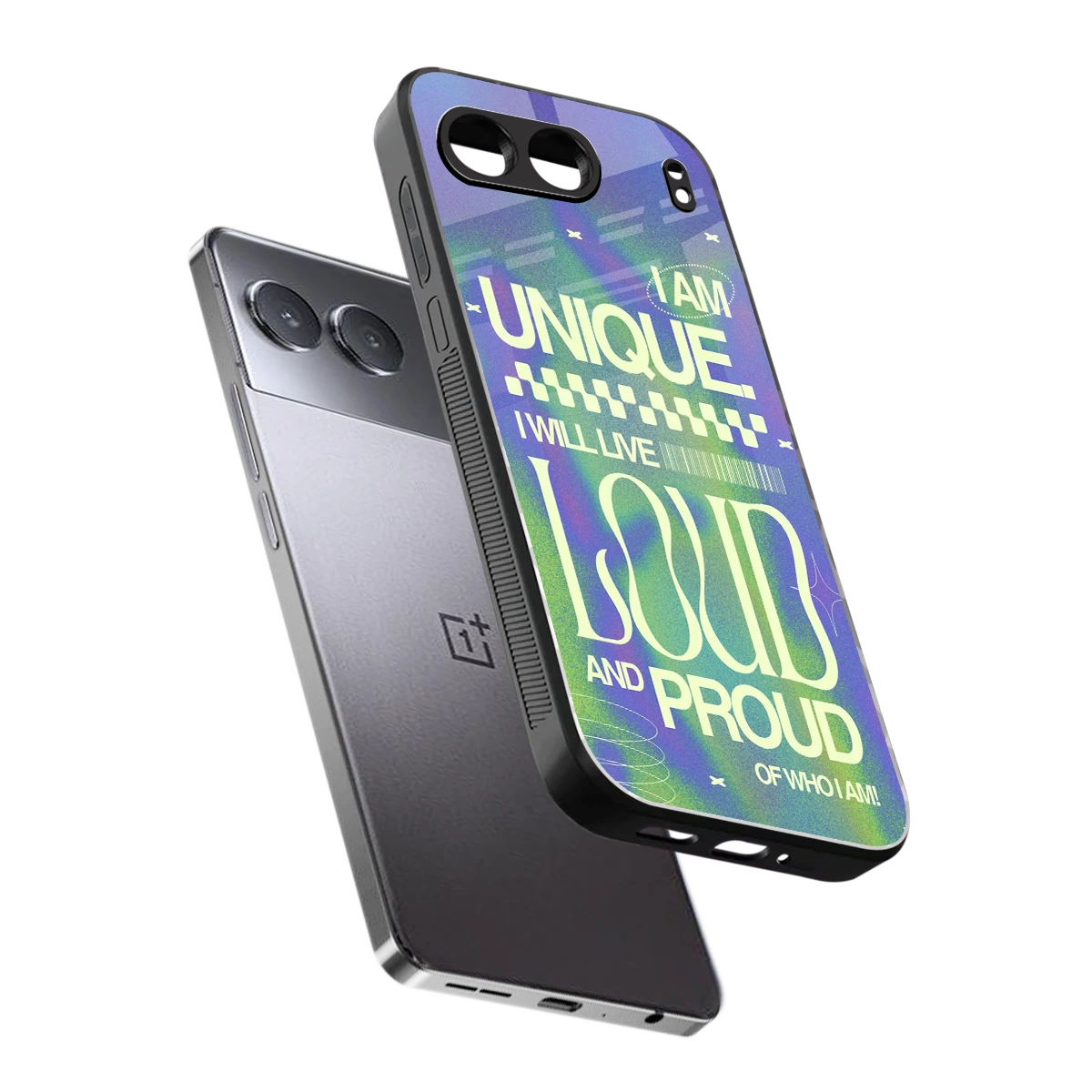 Uniquely Me sleek oneplus nord 4 cover with tempered glass back and TPU edges