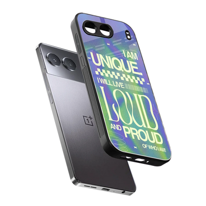 Uniquely Me sleek oneplus nord 4 cover with tempered glass back and TPU edges