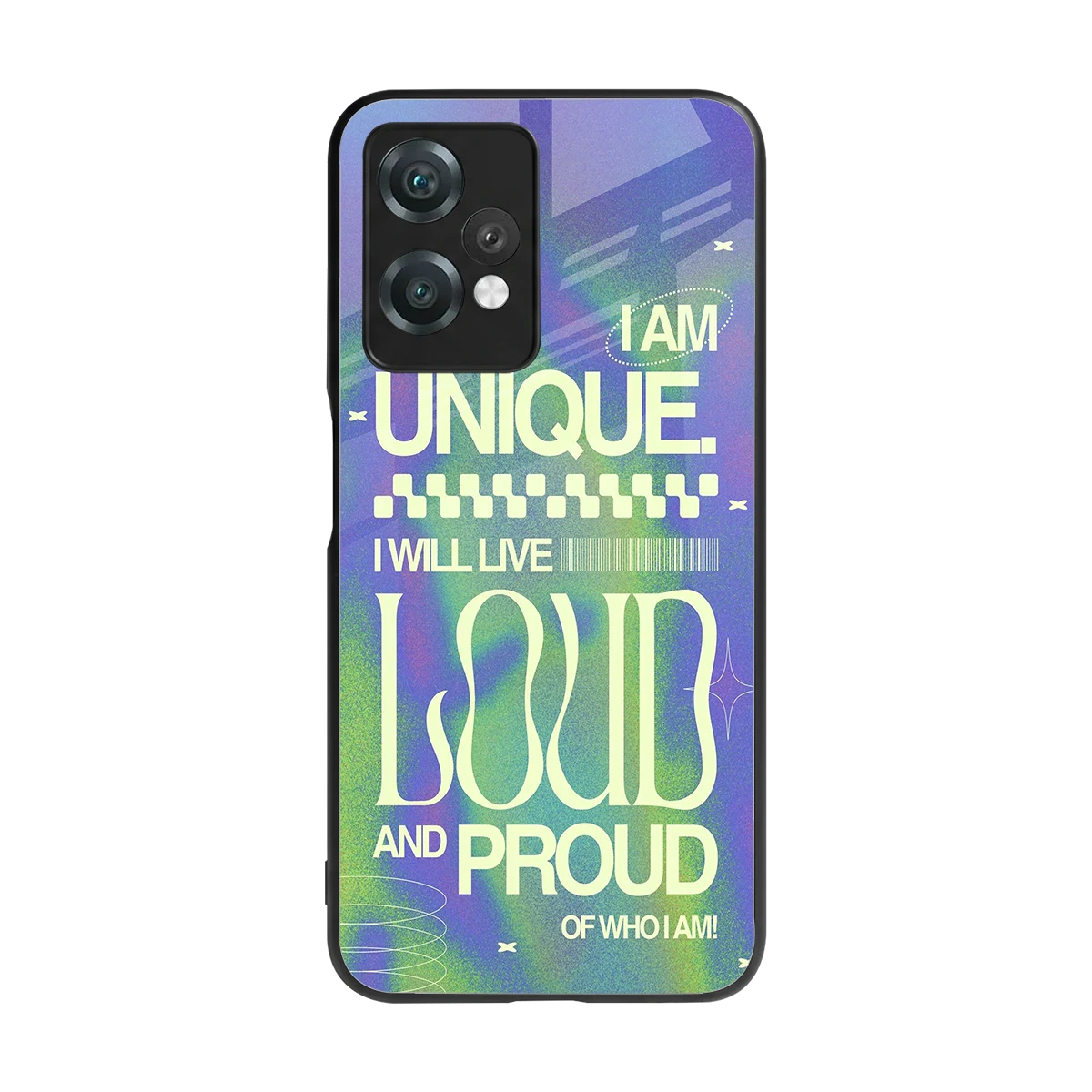 Uniquely Me back phone cover | glass case for oneplus nord ce 2 lite