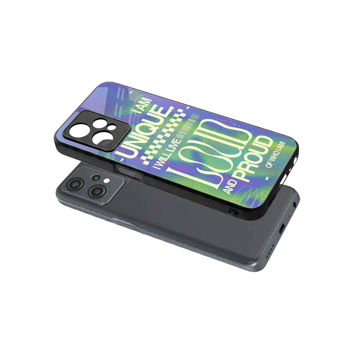 Uniquely Me sleek oneplus nord ce 2 lite cover with tempered glass back and TPU edges