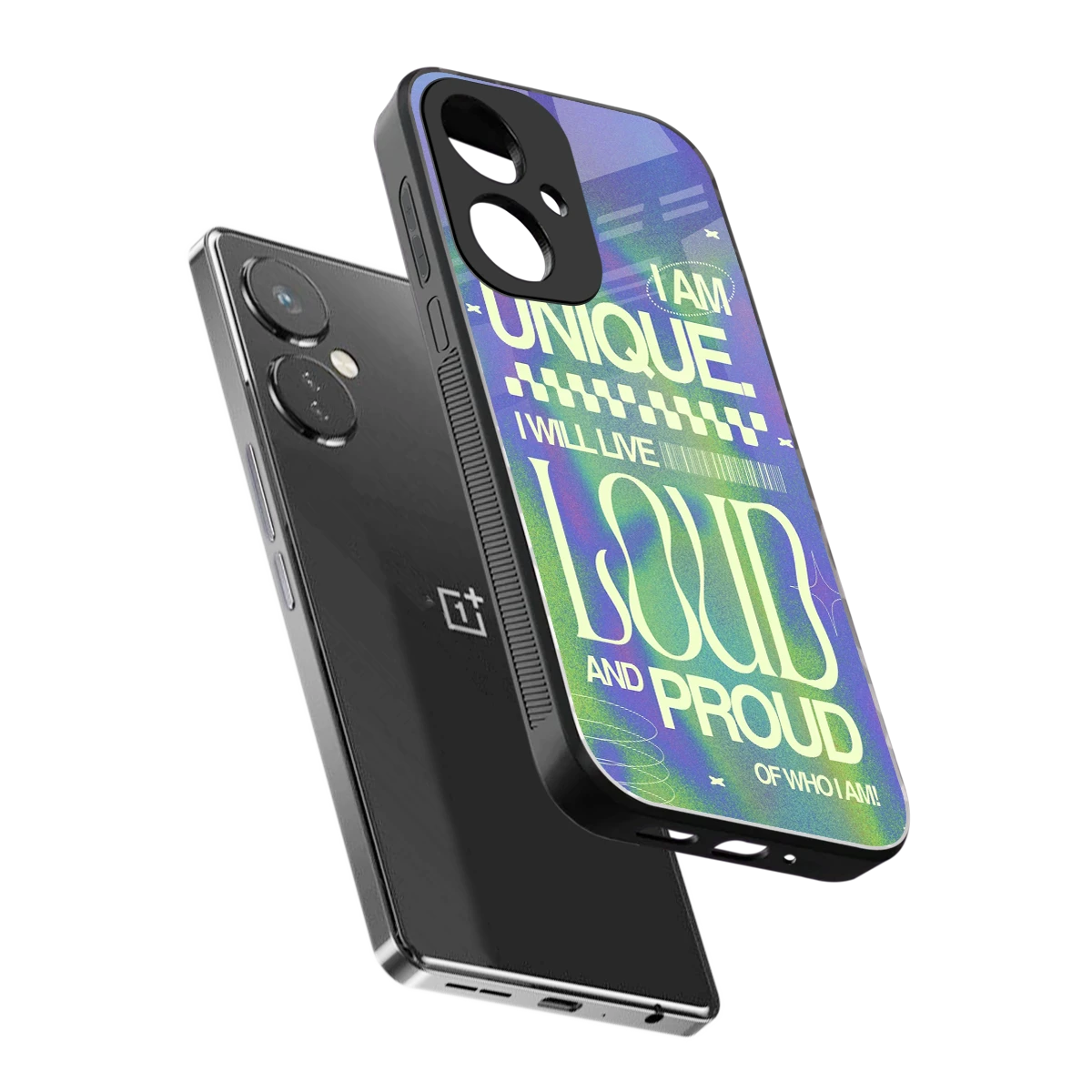 Uniquely Me sleek oneplus nord ce 3 cover with tempered glass back and TPU edges