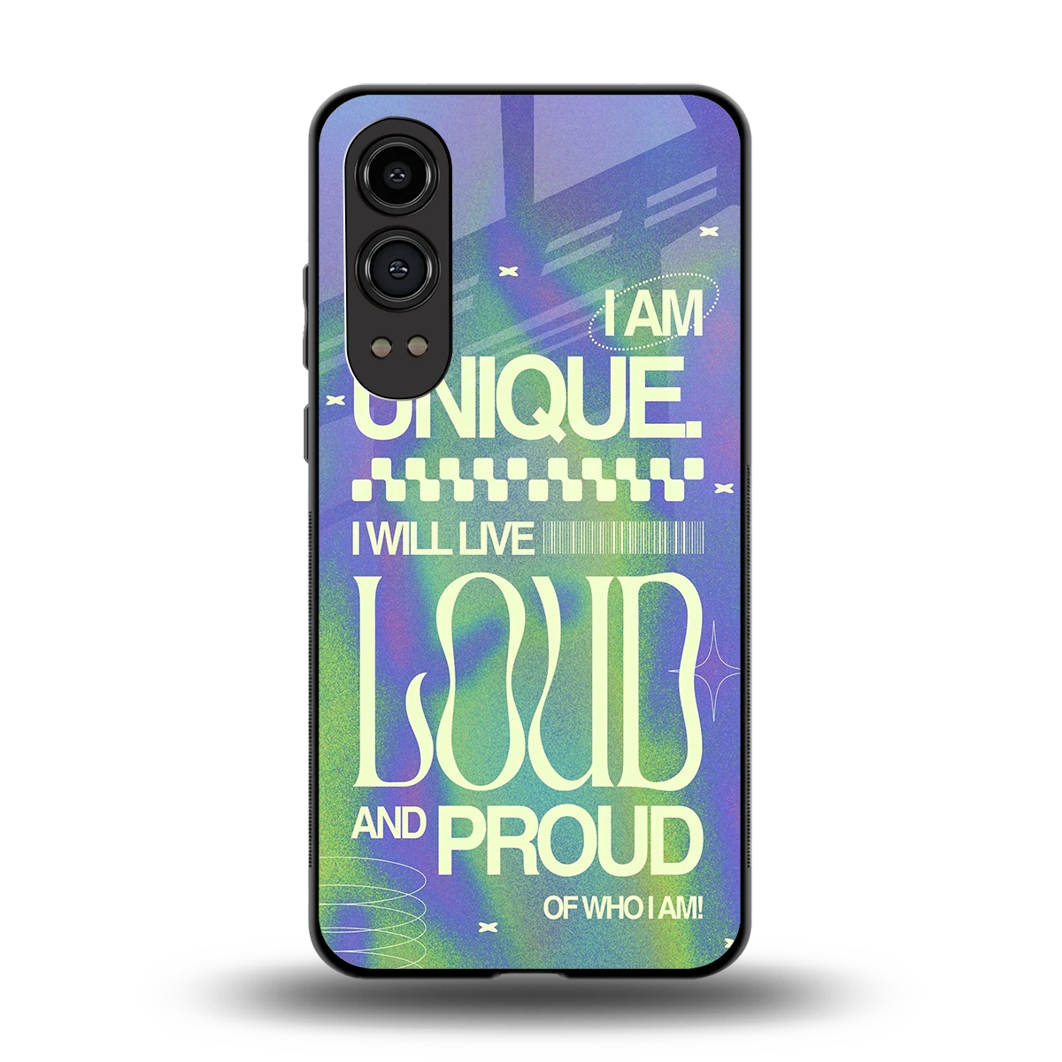 Uniquely Me back phone cover | glass case for oneplus nord ce 4 lite