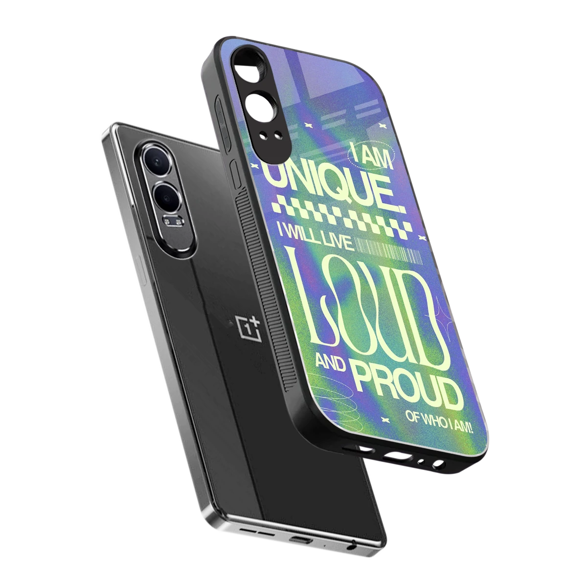 Uniquely Me sleek oneplus nord ce 4 lite cover with tempered glass back and TPU edges