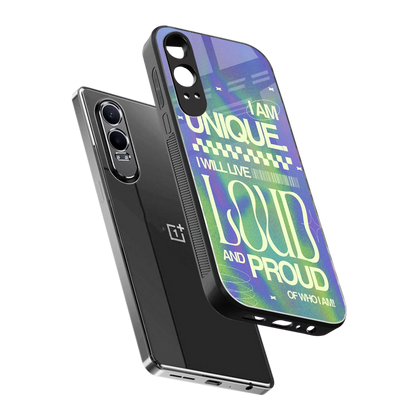 Uniquely Me sleek oneplus nord ce 4 lite cover with tempered glass back and TPU edges
