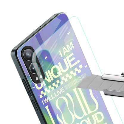 Uniquely Me stylish phone case for oneplus nord ce 4 lite | glossy glass and slim fit