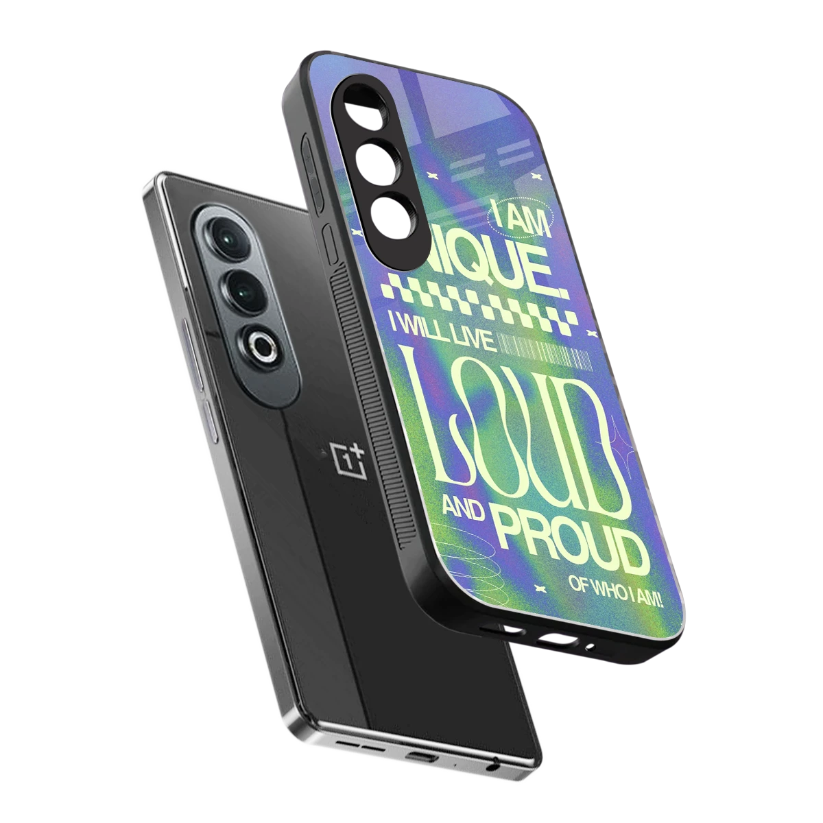 Uniquely Me sleek oneplus nord ce 4 cover with tempered glass back and TPU edges